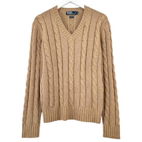 RARE Polo Ralph Lauren Vintage 100% Silk Cable Knit V-Neck RARE Polo Ralph Lauren Vintage 100% Silk Cable Knit V-Neck